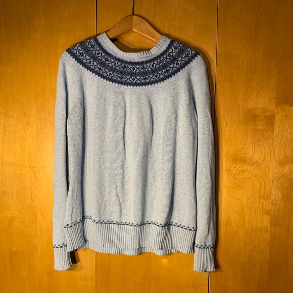 Eddie Bauer Sweaters - Eddie Bauer Light Blue Fair Isle sweater, size XL